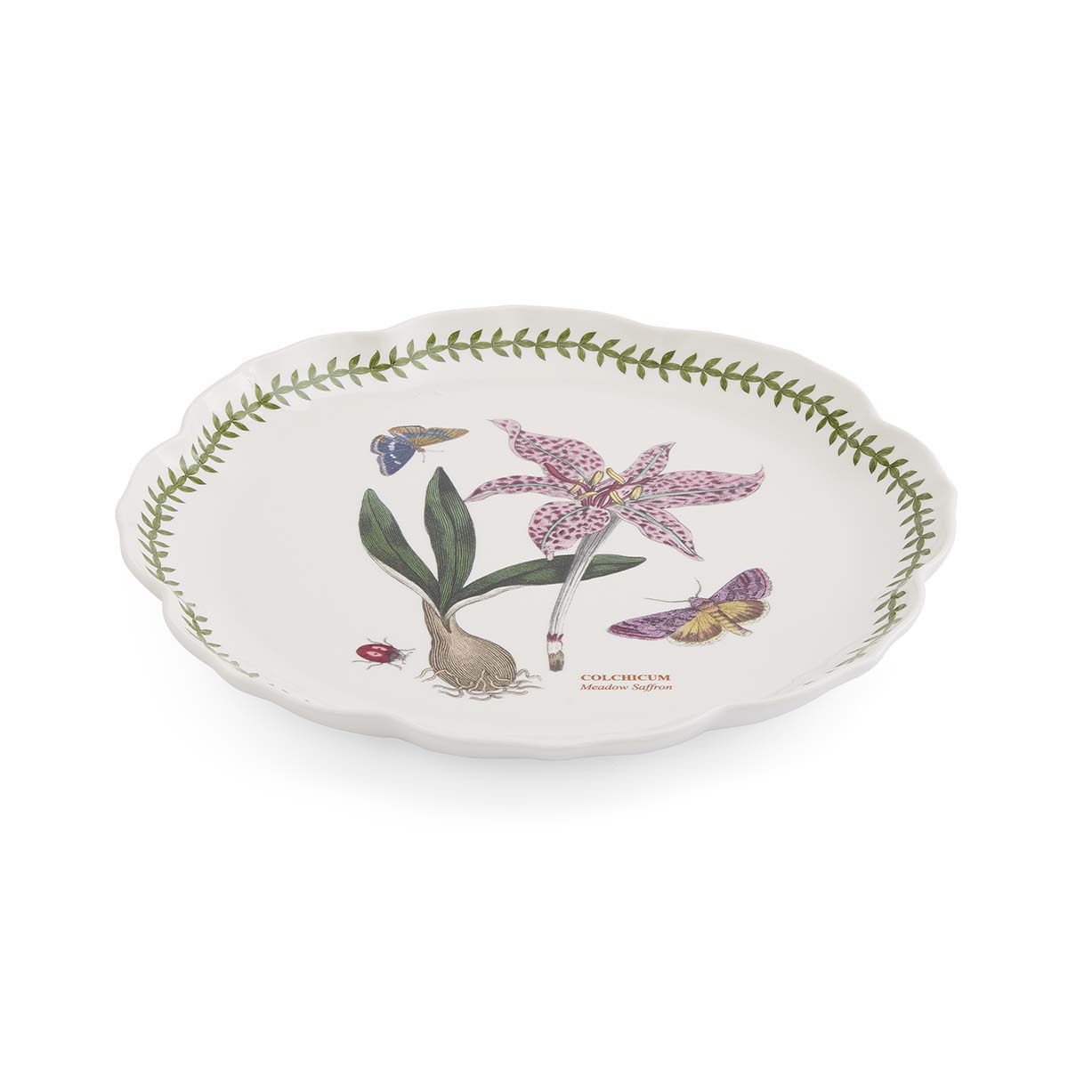 Botanic Garden Lotus Blossom Large Round Platter, Meadow Saffron image number null